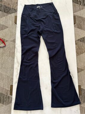 Popflex Active Navy Flared Leggings